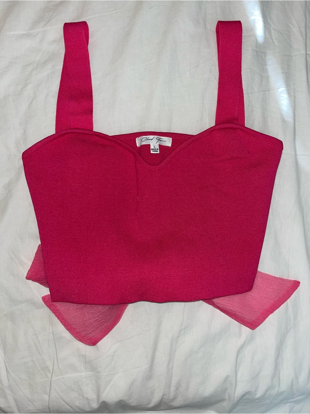 Cloud Ten Crop Top with Tie-able back